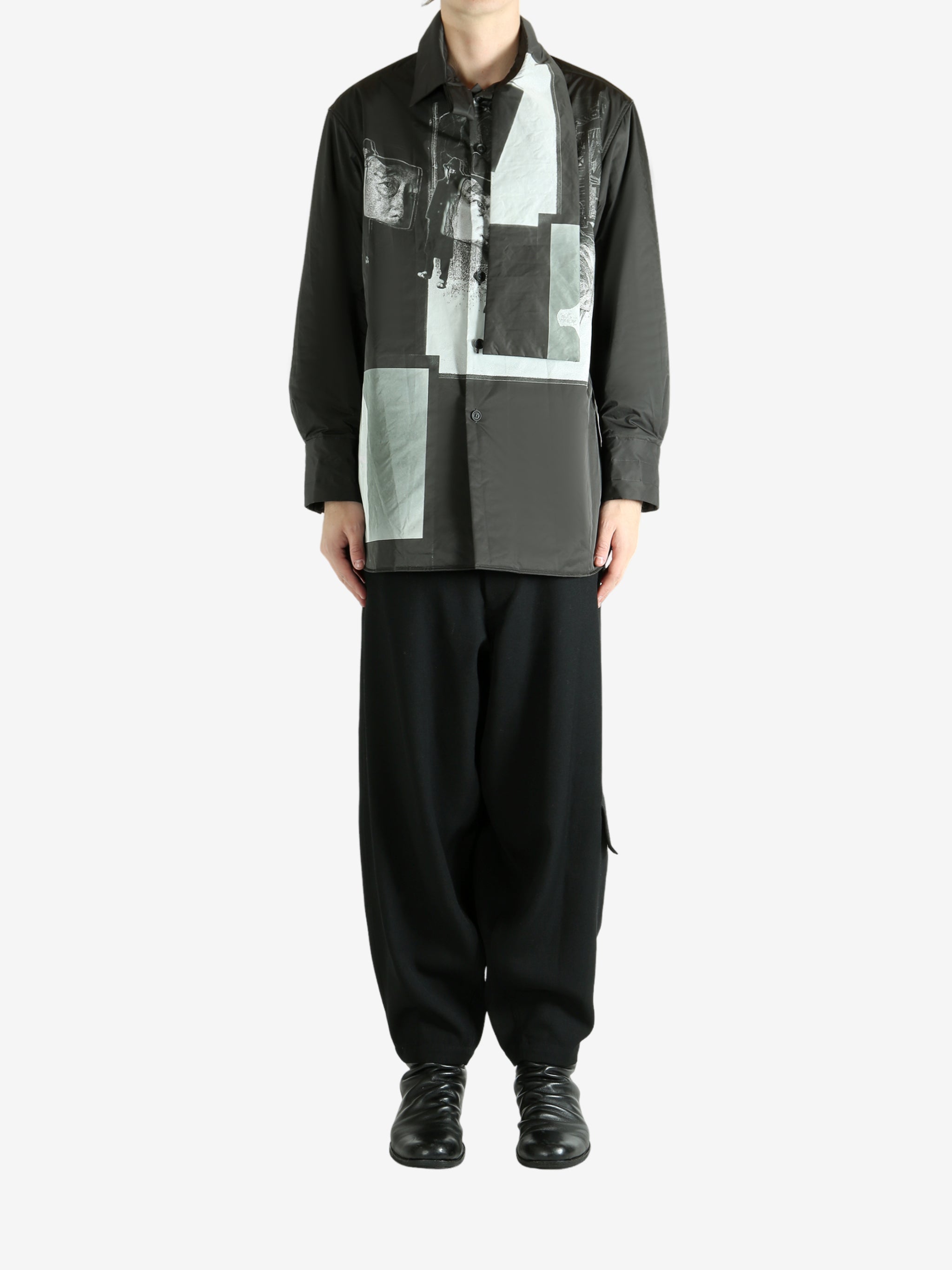 Black coat, full body view