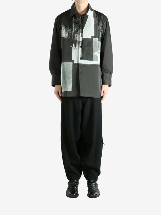 Black coat, full body view