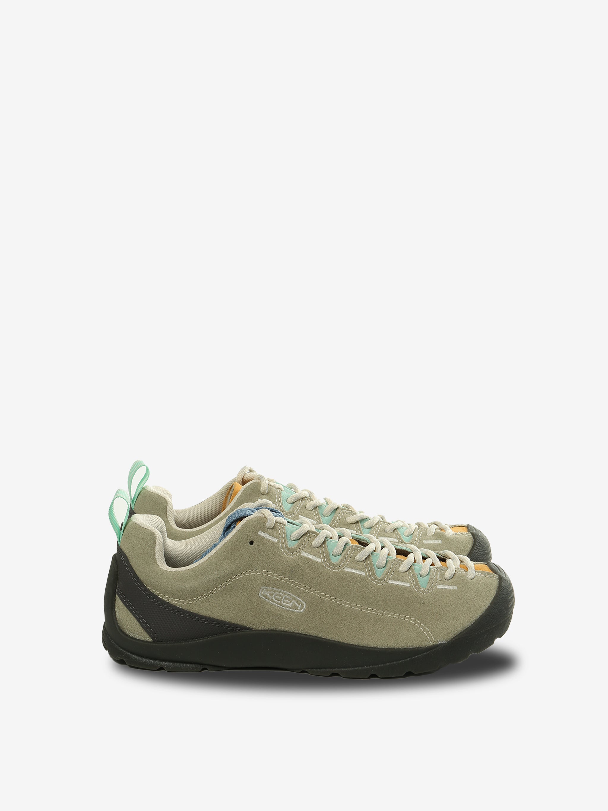 Green sneakers, front view