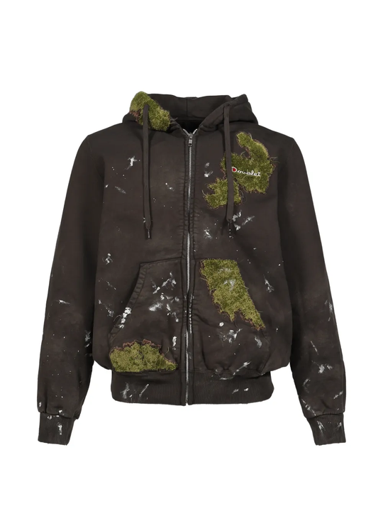 Brown sweats-hoodies, front view