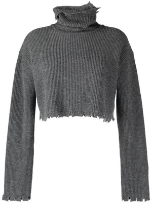 SYSTEM Women Deconstructed Turtle Neck Knit