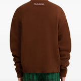 Brown knitwear, full body view