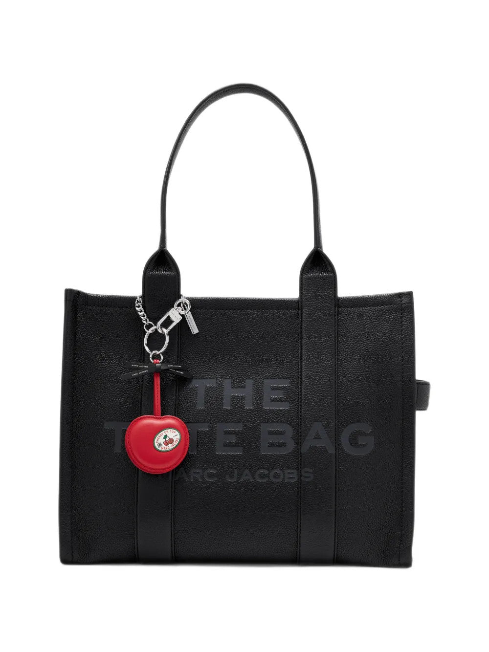 Red accessories, front view