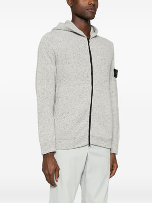 STONE ISLAND - Men Speckle-Knit Zip Hoodie