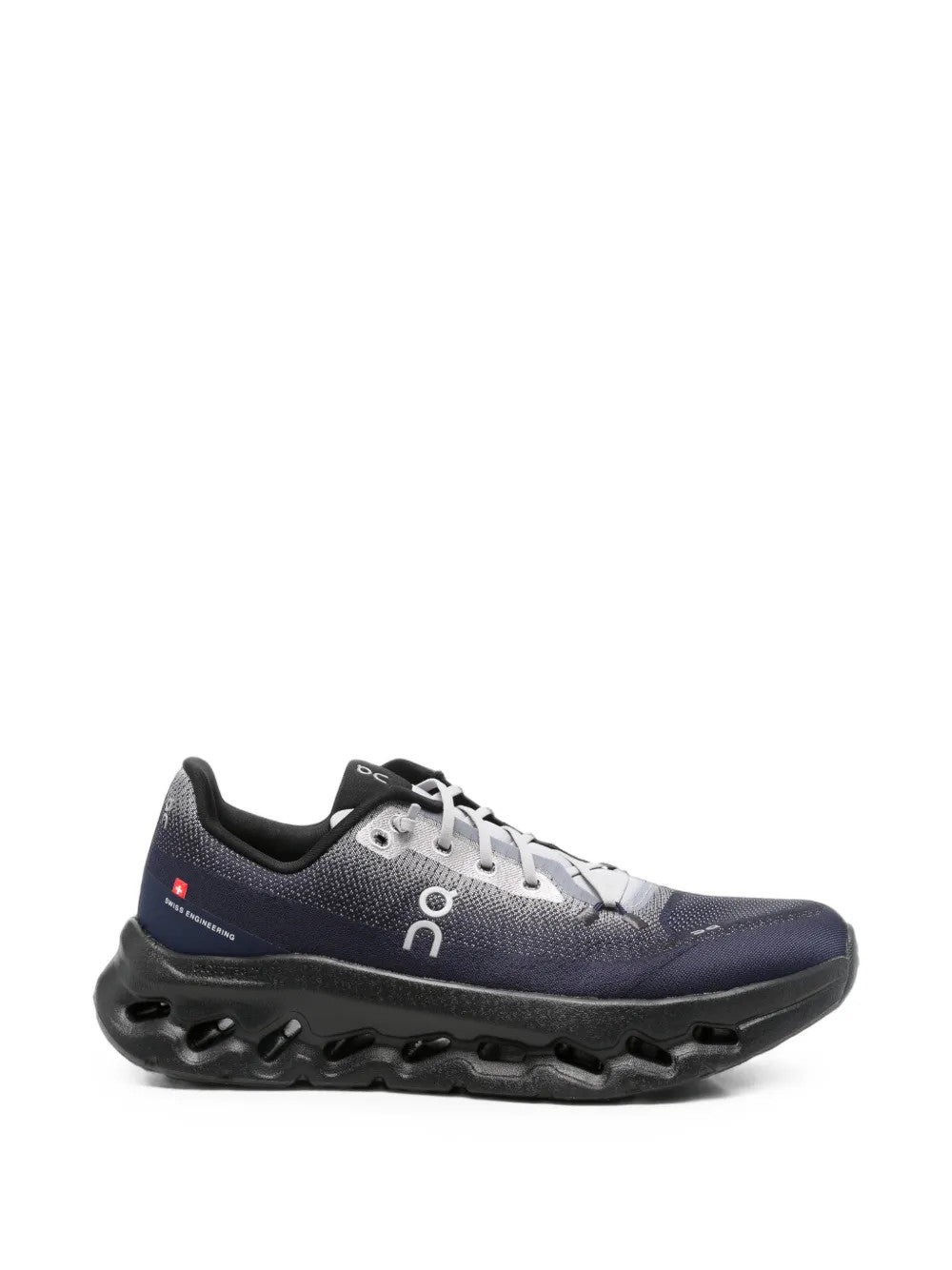 Navy shoes, front view