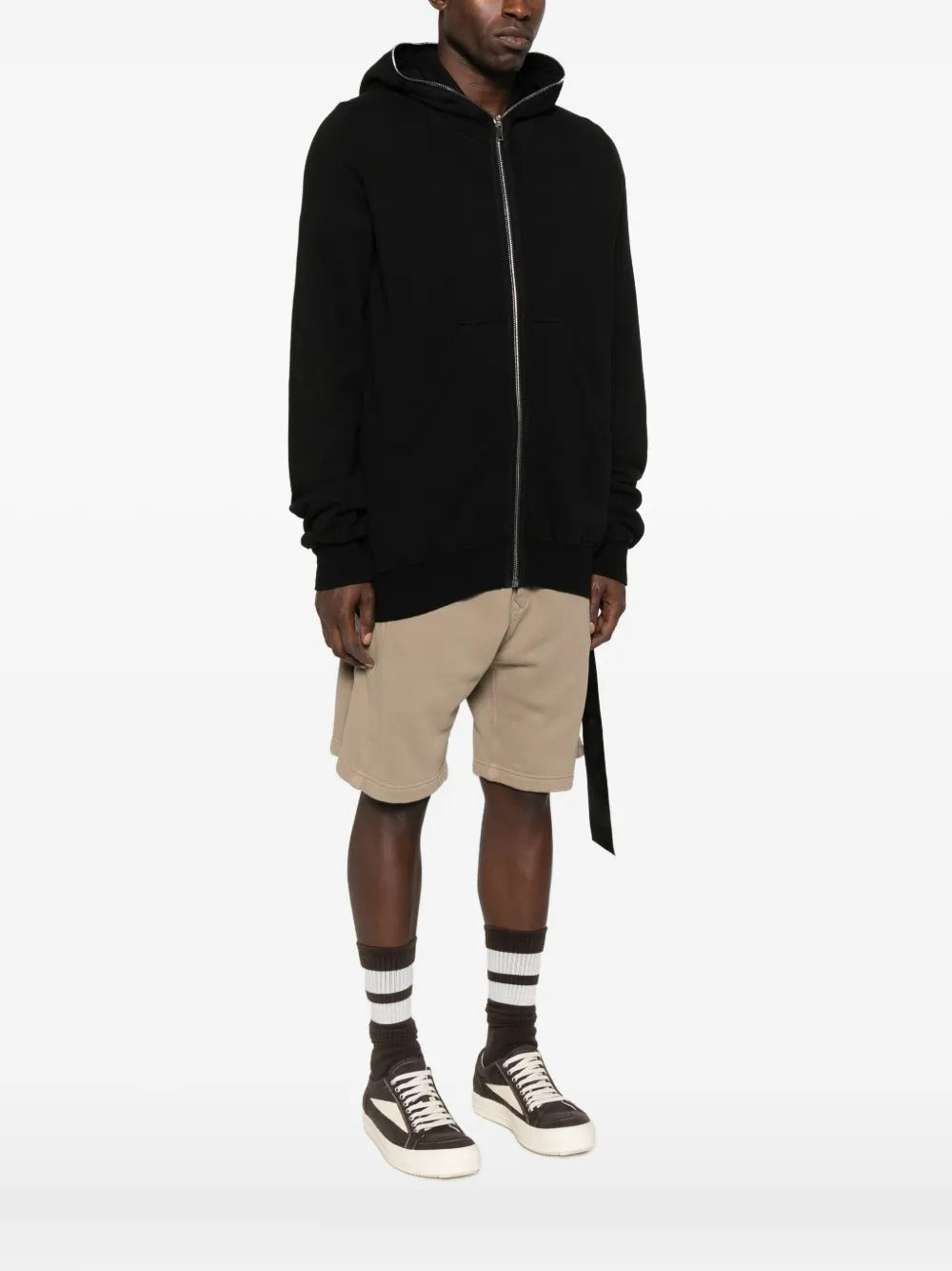 Black hoodie, full body view