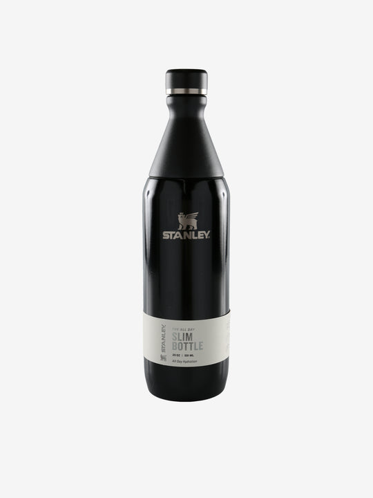 Black bottle, front view