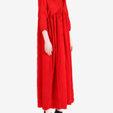 Red dress, full body view