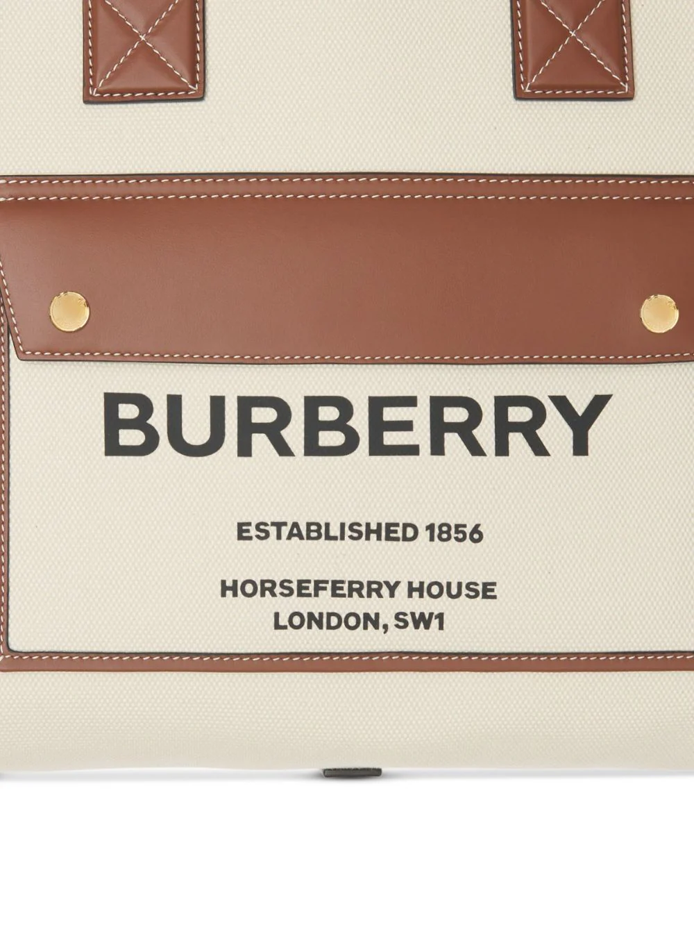 Burberry, Bags, Burberry Medium Twotone Canvas And Leather Freya Tote