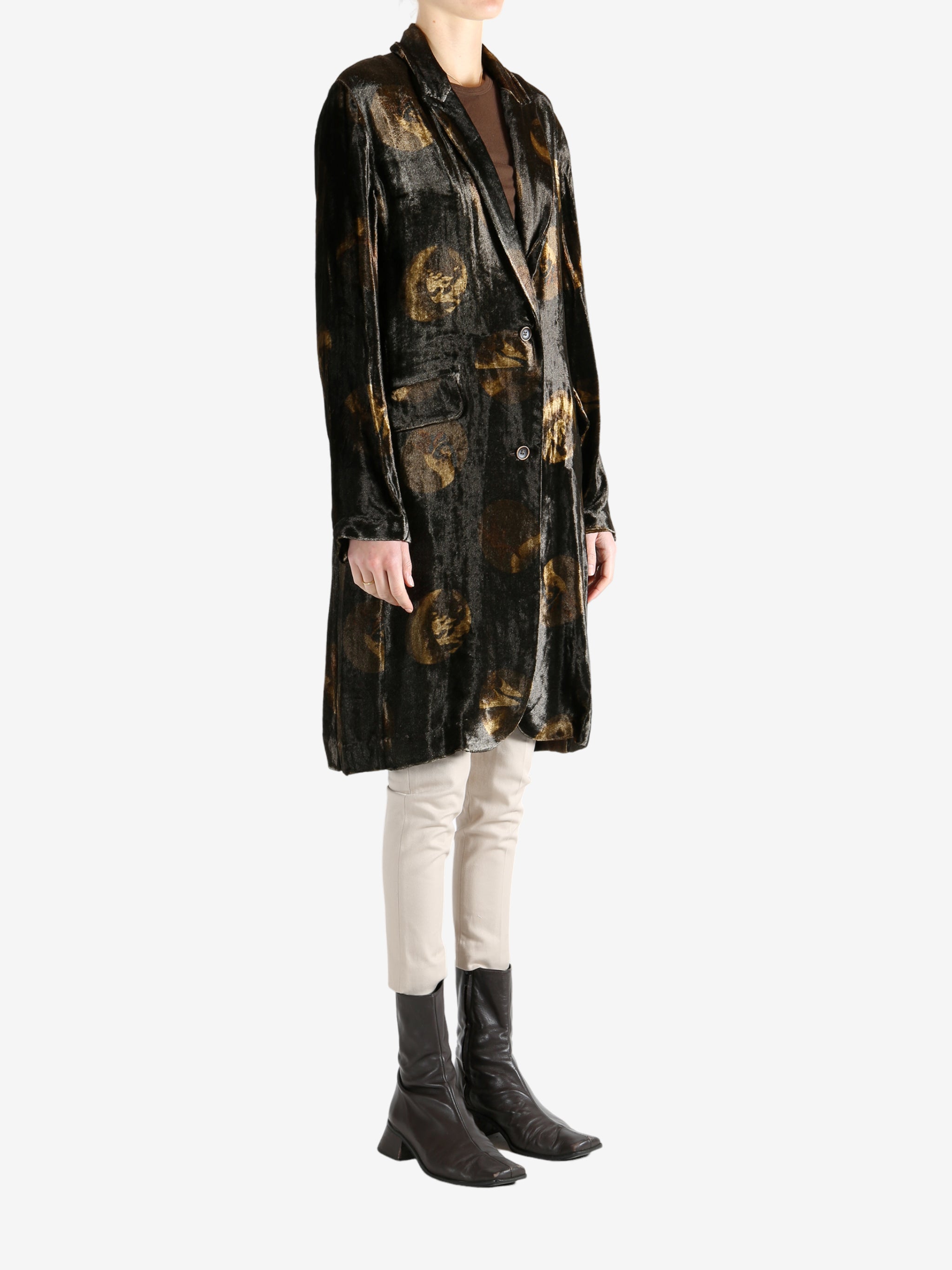 Brown jacket, full body view