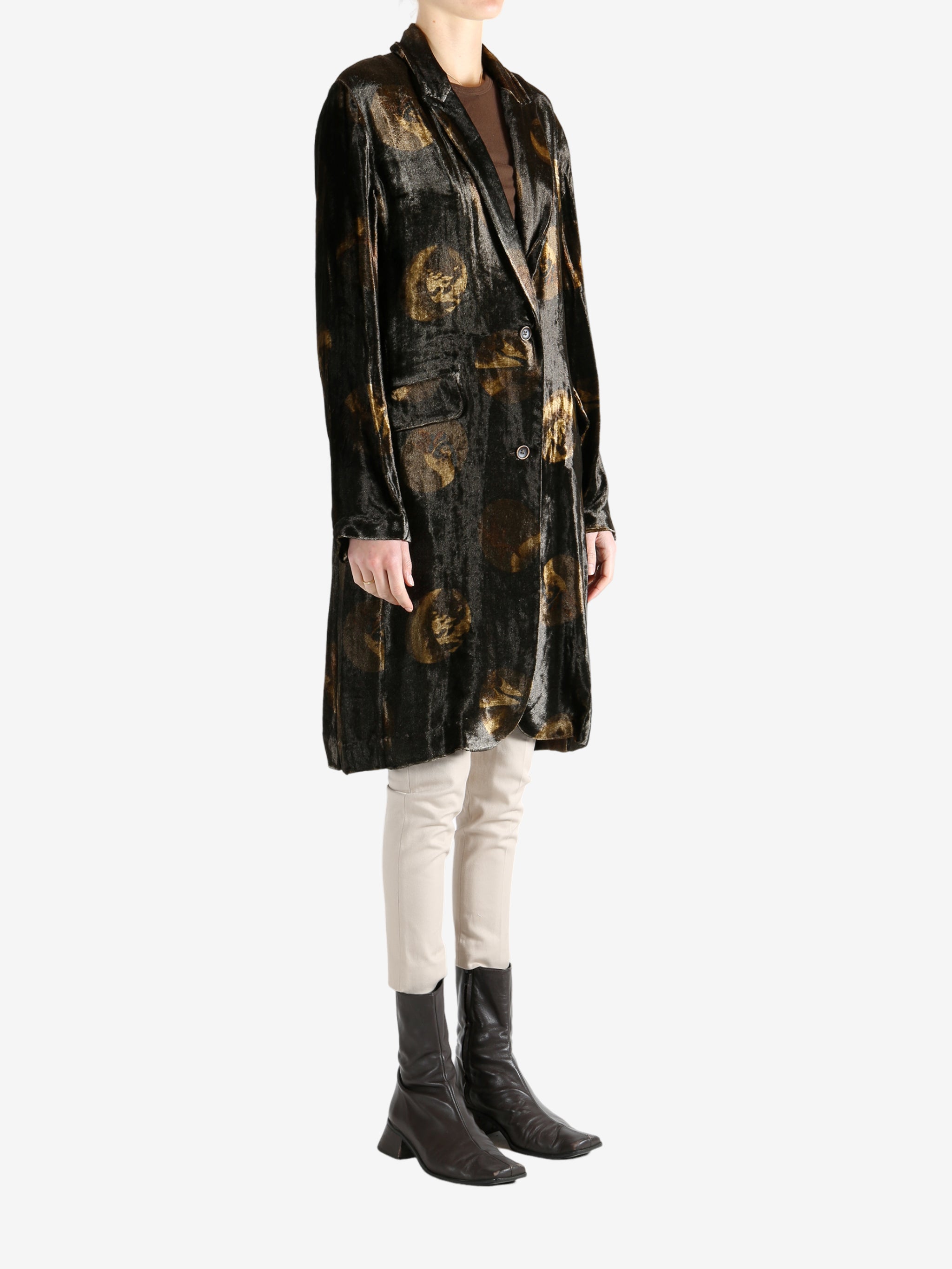 Brown jacket, full body view