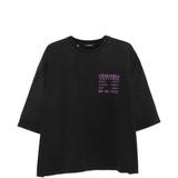 black t-shirt, front view