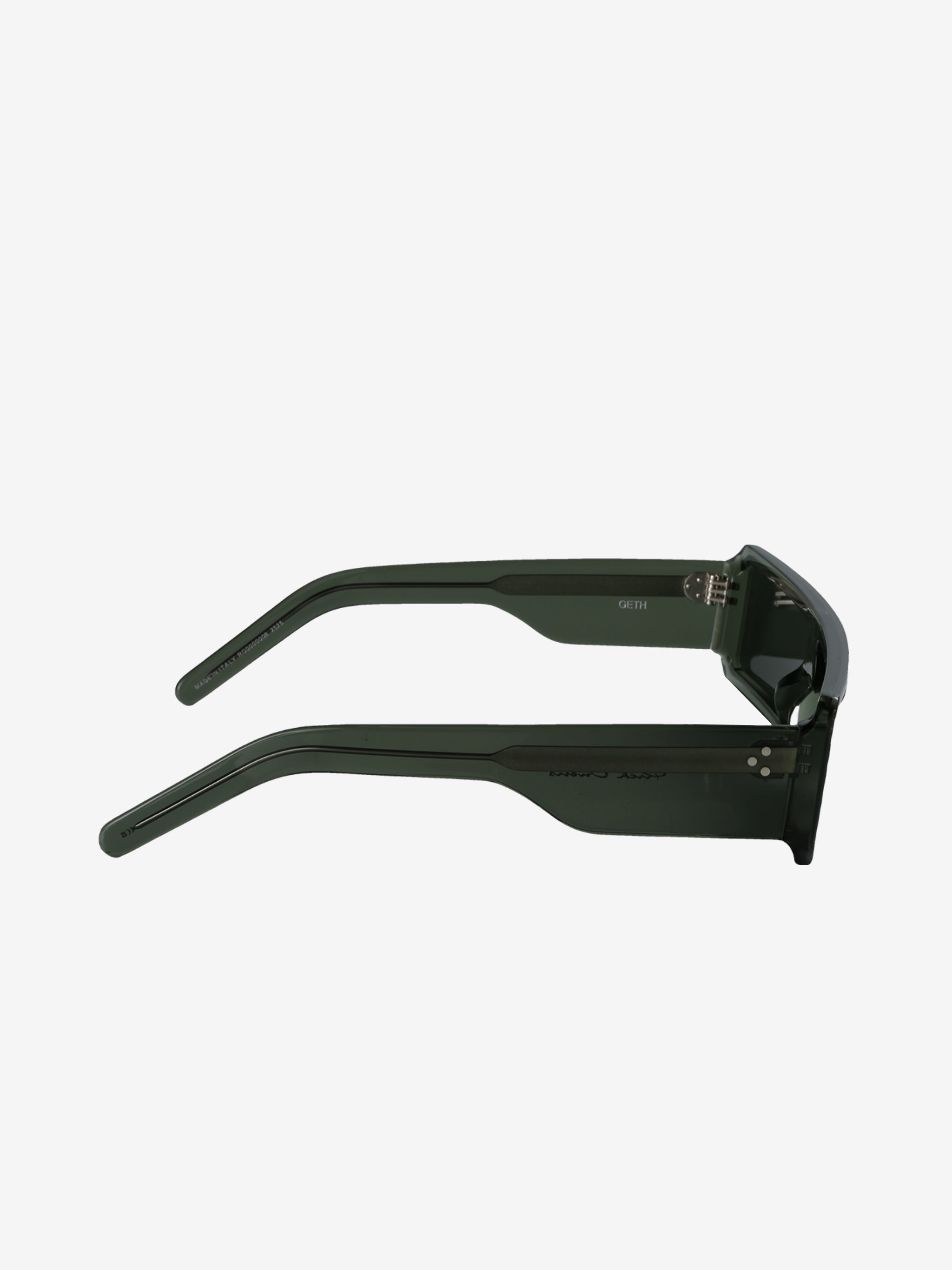 Green eyewear,side view