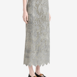 Grey skirt, full body view
