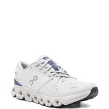 Purple sneakers, side view