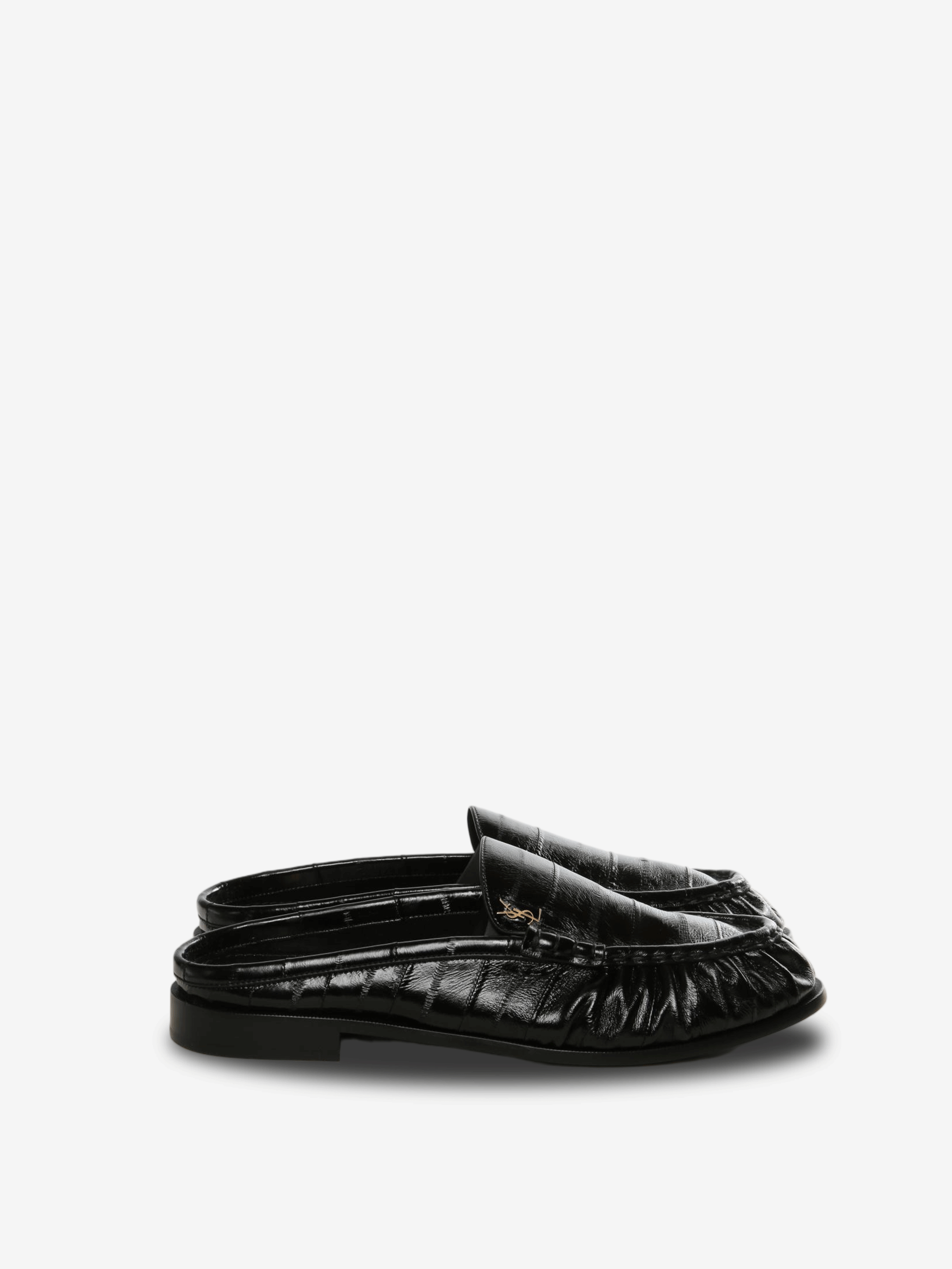 Black sandals, front view