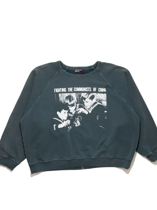 Navy hoodie, front view