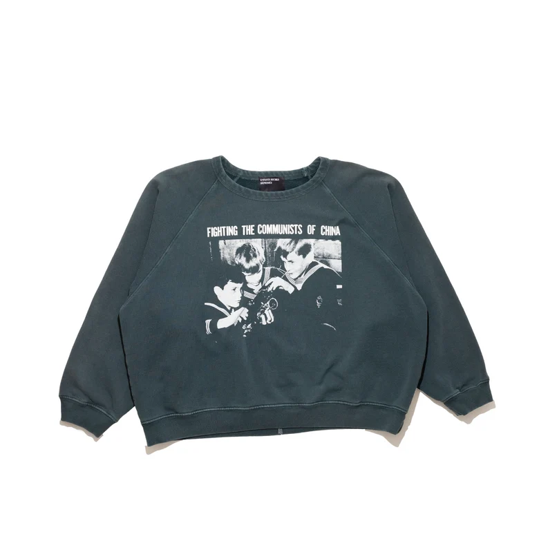 Navy hoodie, front view
