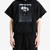 Black hoodie, full body view