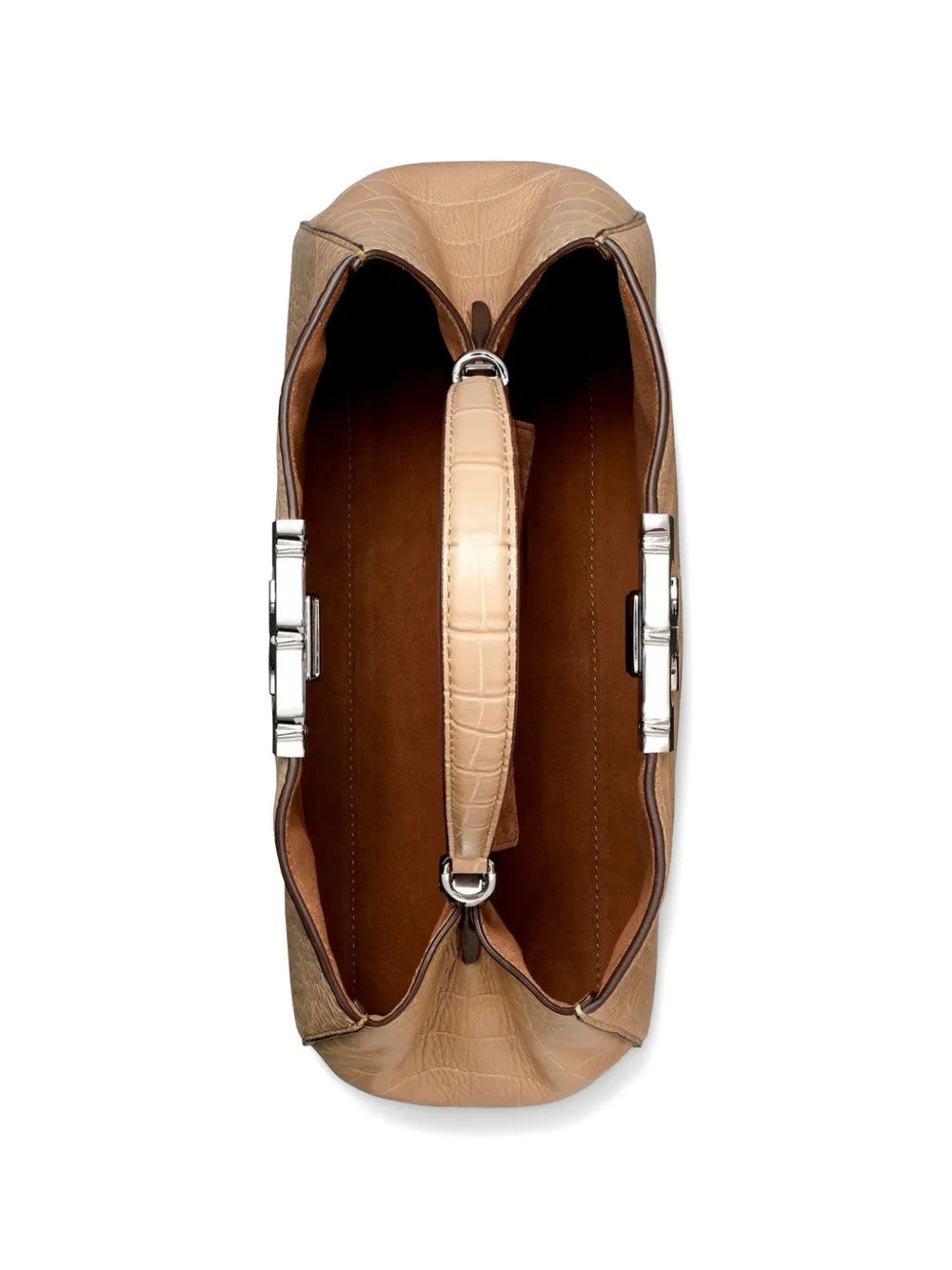 Tan bag, front view