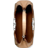 Tan bag, front view