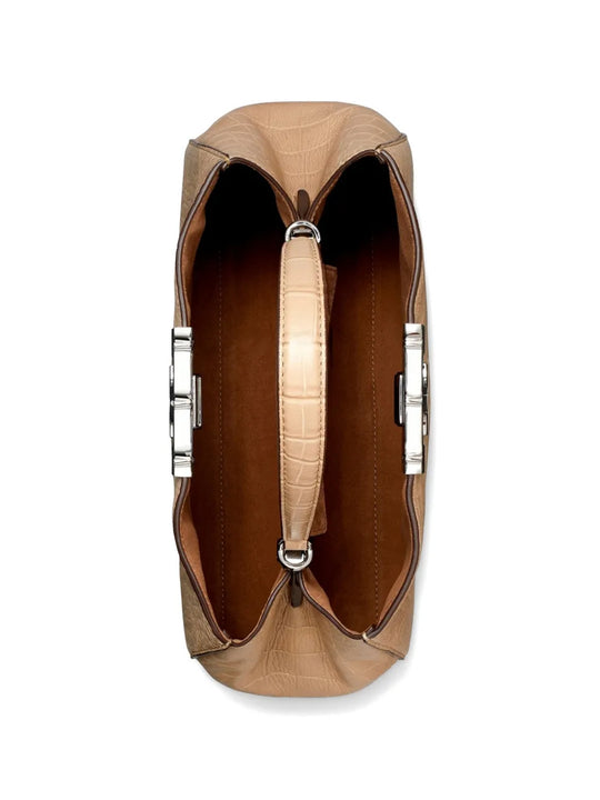 Tan bag, front view
