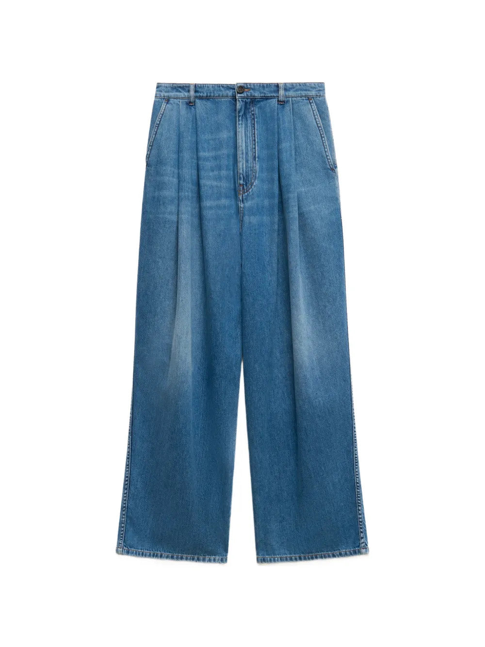 Blue pants, front view