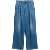 Blue pants, front view