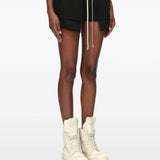 Black shorts, full body view