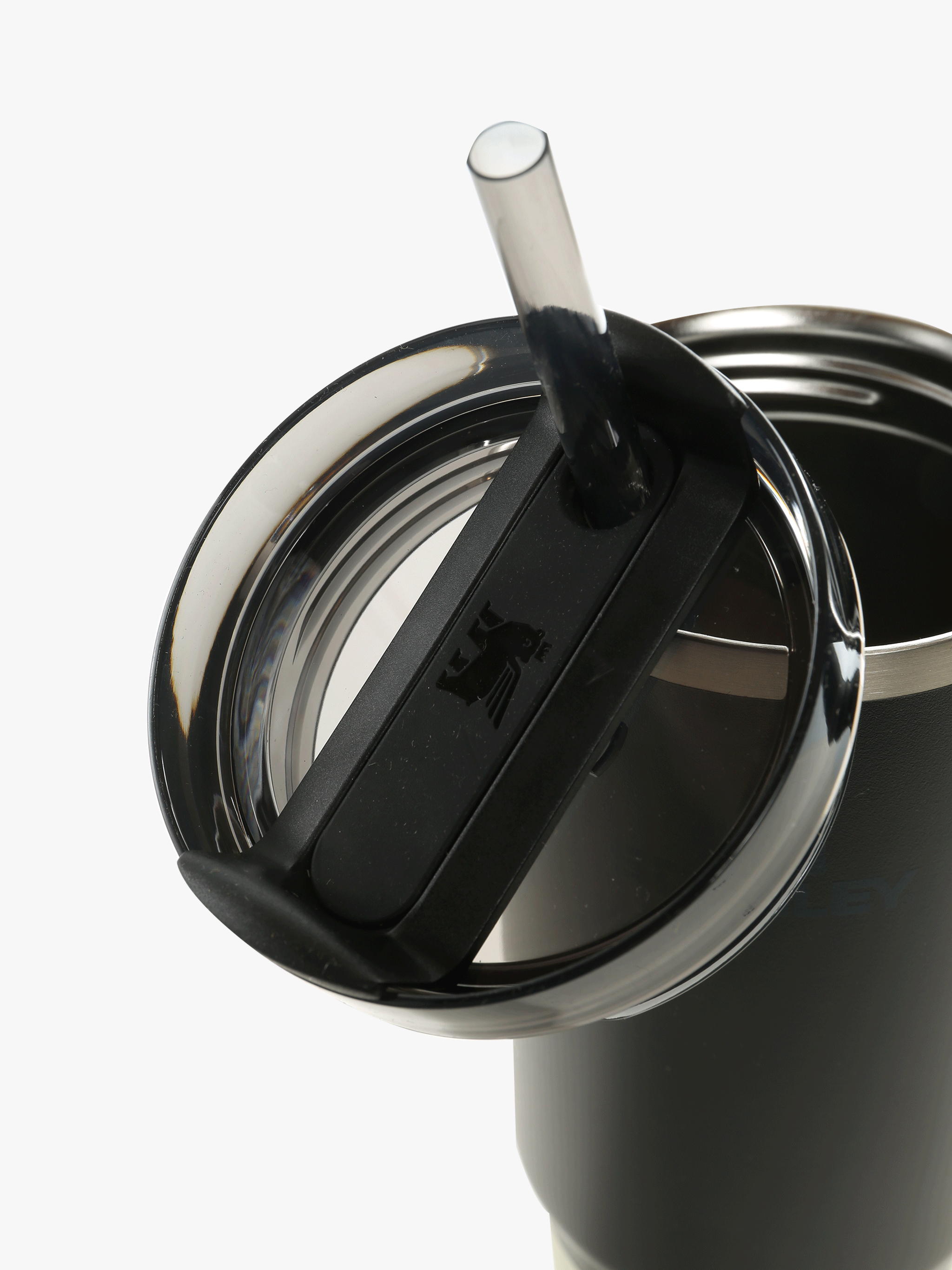Close up of black home, showing texture of the stainless steel fabric