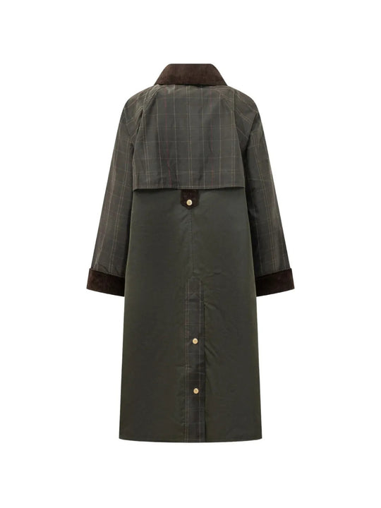 Green jacket, back view