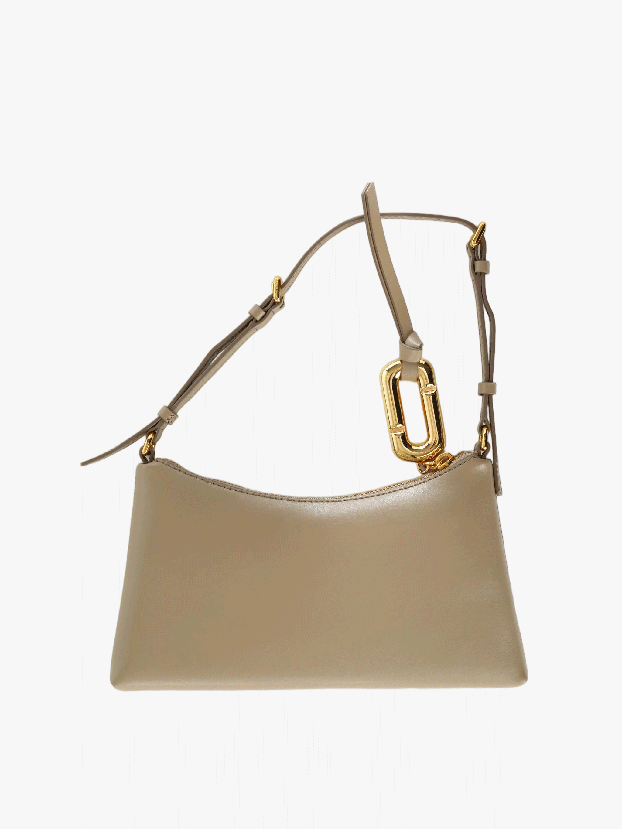 Tan bag, front view