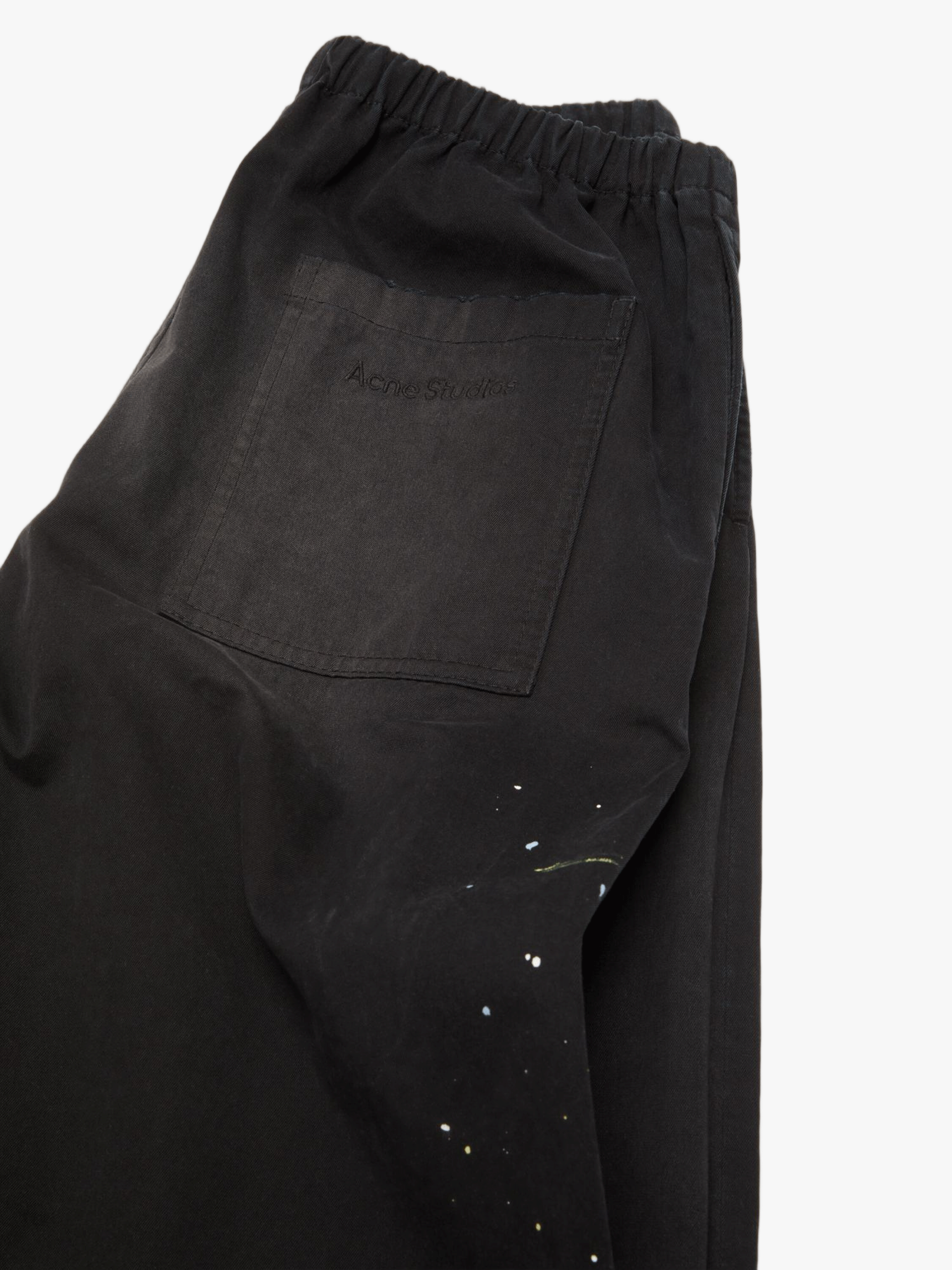 Close up of Black jeans, showing detail