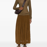 Brown tops, full body view