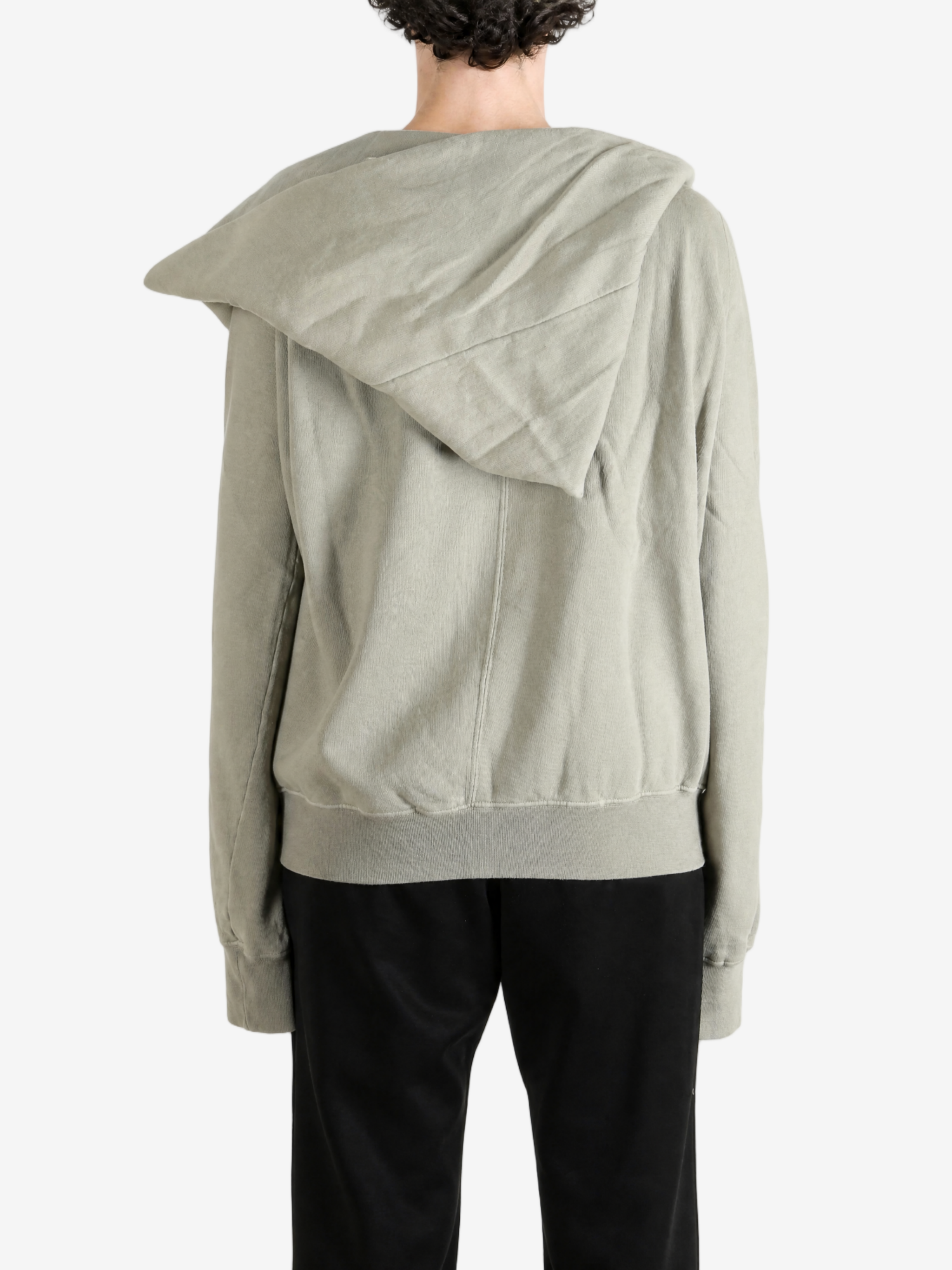 Grey hoodie, full body view