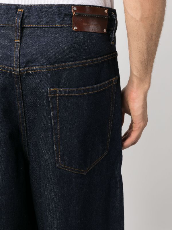 DRIES VAN NOTEN Men Pleated Raw Denim Jeans