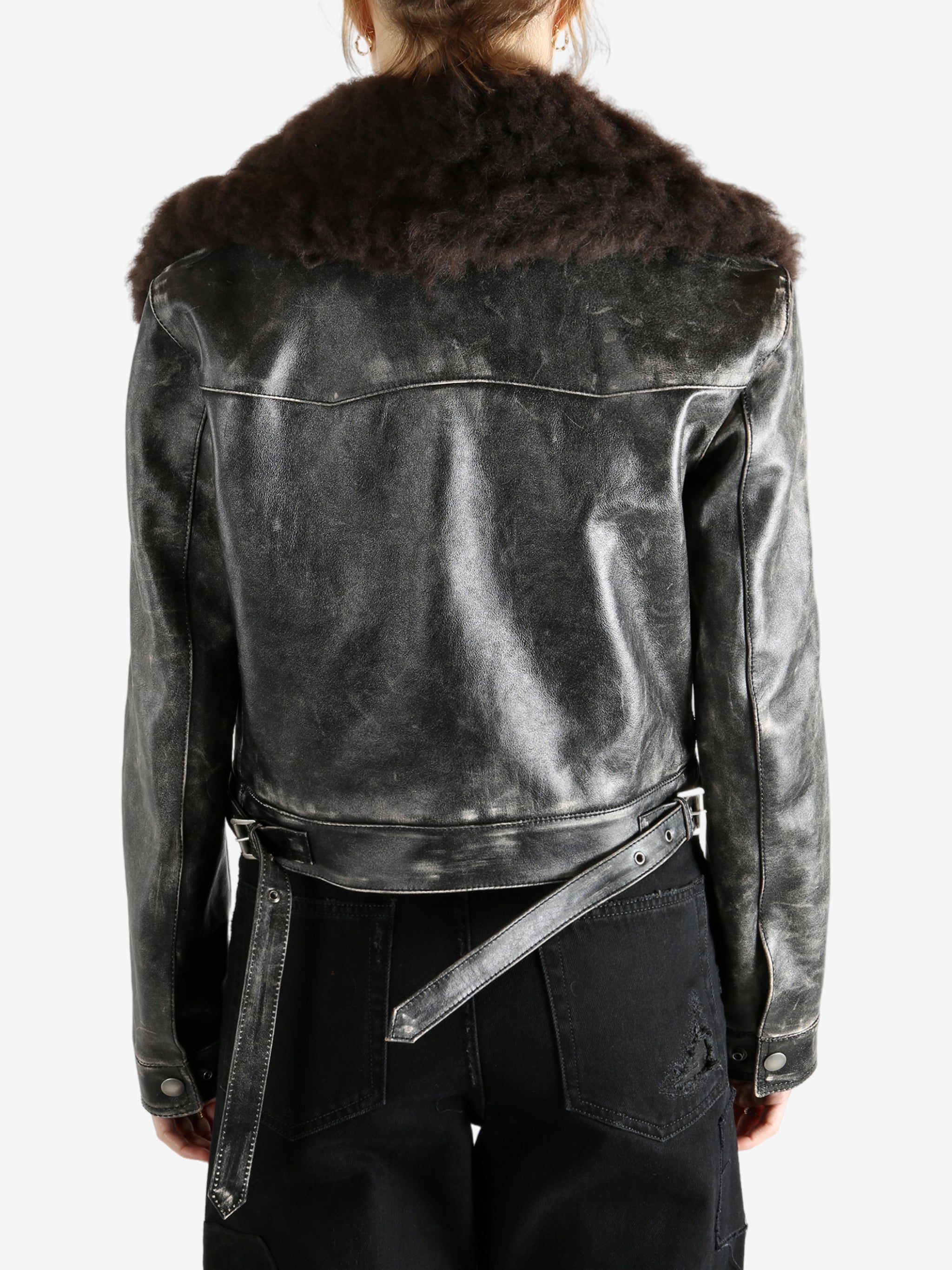 Black jacket,full body view