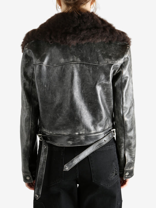 Black jacket,full body view