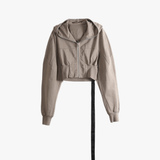 Brown hoodie, front view