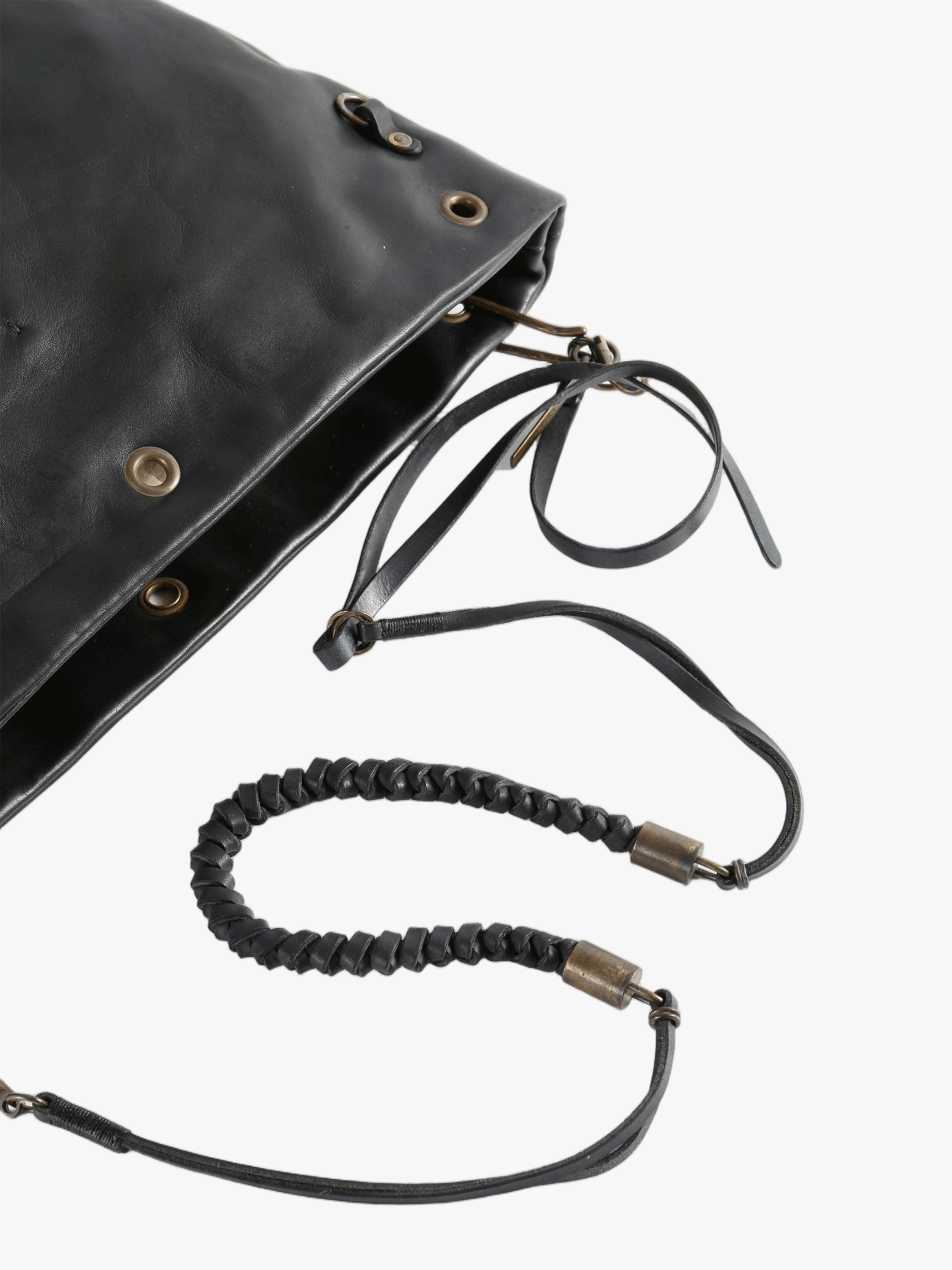 Close up of Black bag, showing detail