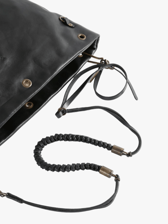 Close up of Black bag, showing detail