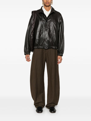 LEMAIRE - Women Stand Collar Leather Blouson