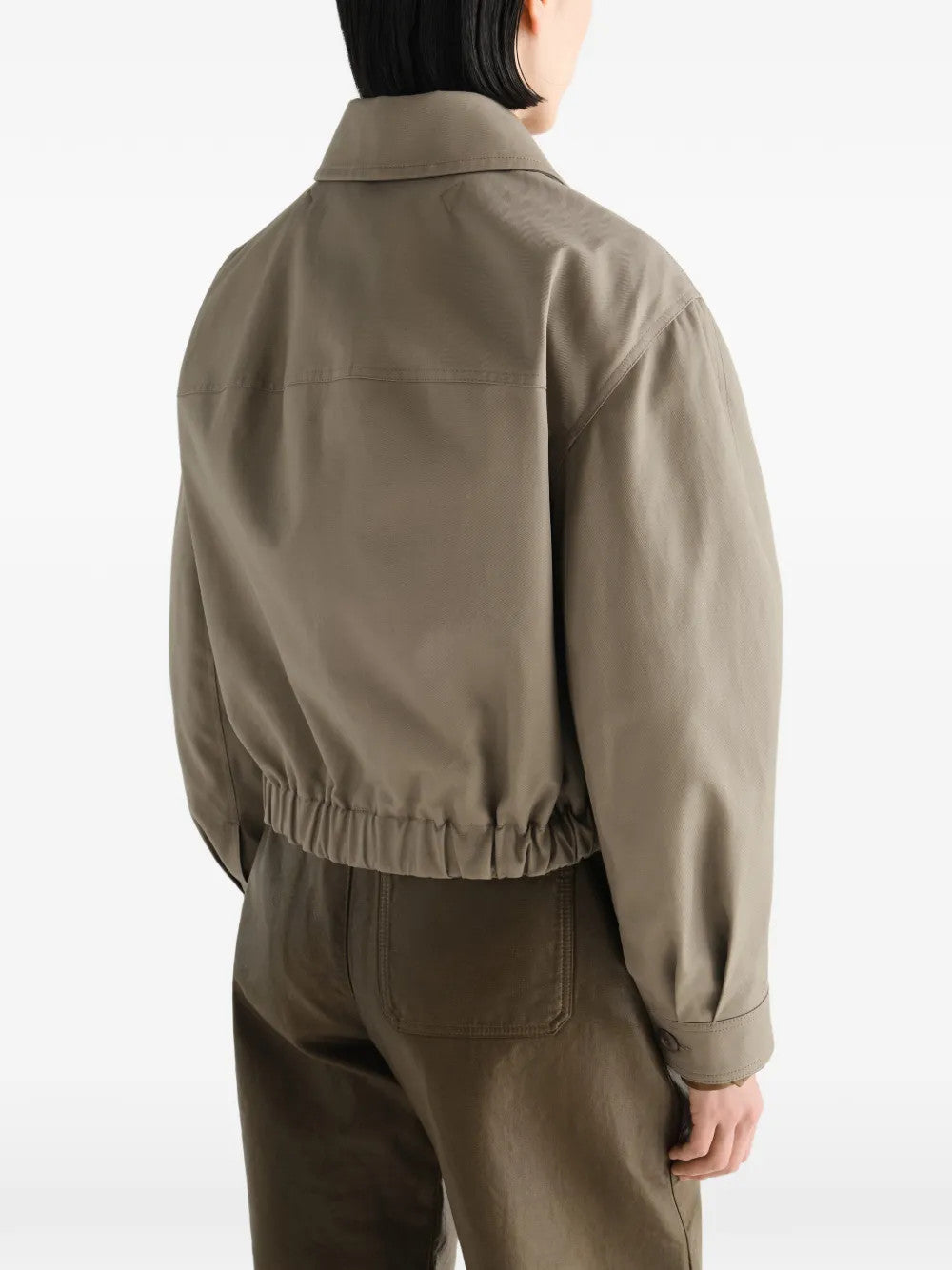 Tan jacket, front view