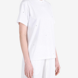White t-shirt, full body view