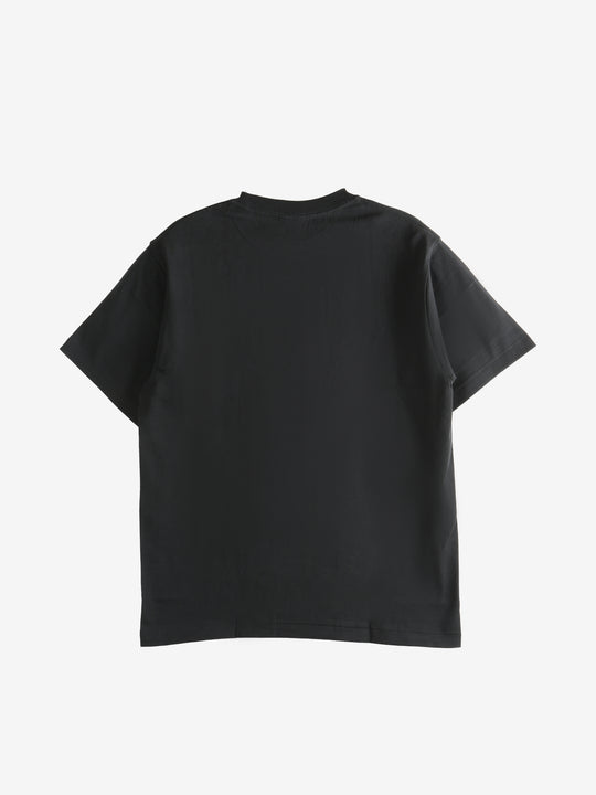 Black t-shirt,back view 