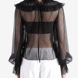 ANN DEMEULEMEESTER - Women Palvi Ruffle Collar Top