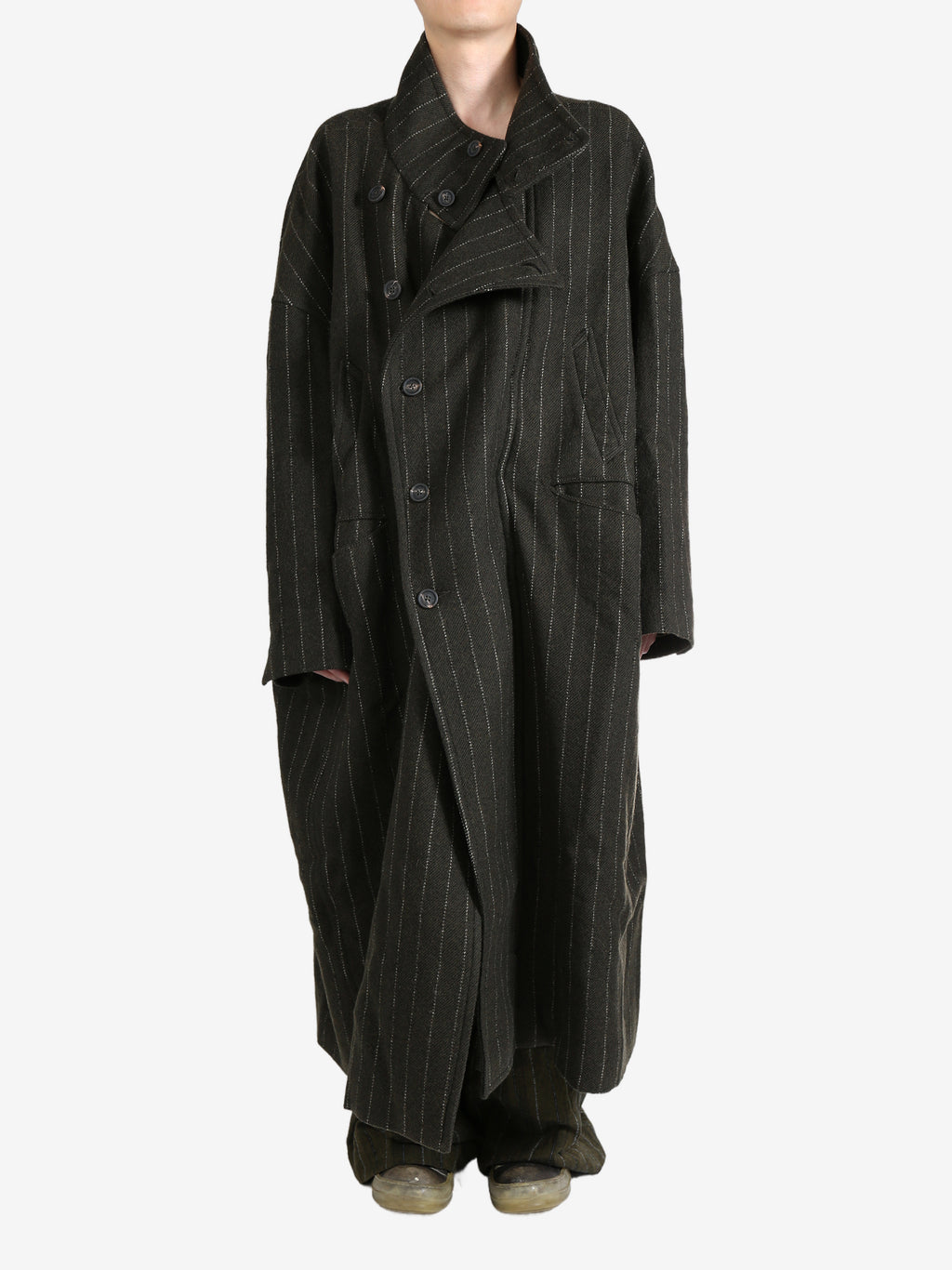 ZIGGY CHEN - Men Oversized High Collar Long Coat