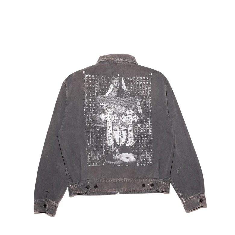 Black jacket, back view