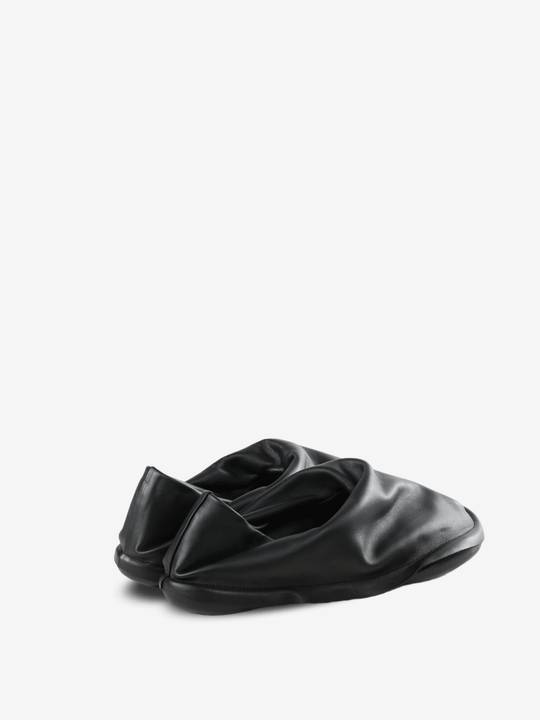 Black shoes, back view