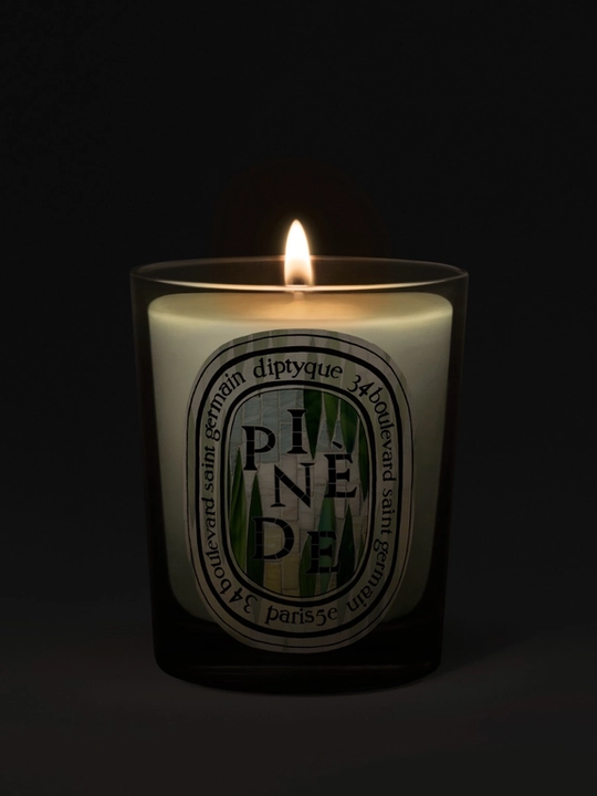 White candle, front view